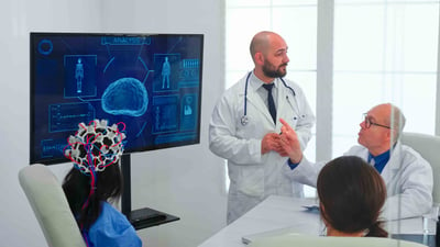 Physicians using AI to diagnose a patient - iTalent Digital blog