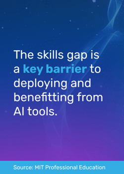 callout box: The skills gap is a key barrier to deploying and benefitting from AI tools - iTalent Digital blog