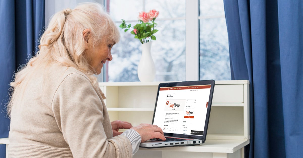 Person viewing SongTheme on AARP Community - iTalent Digital blog