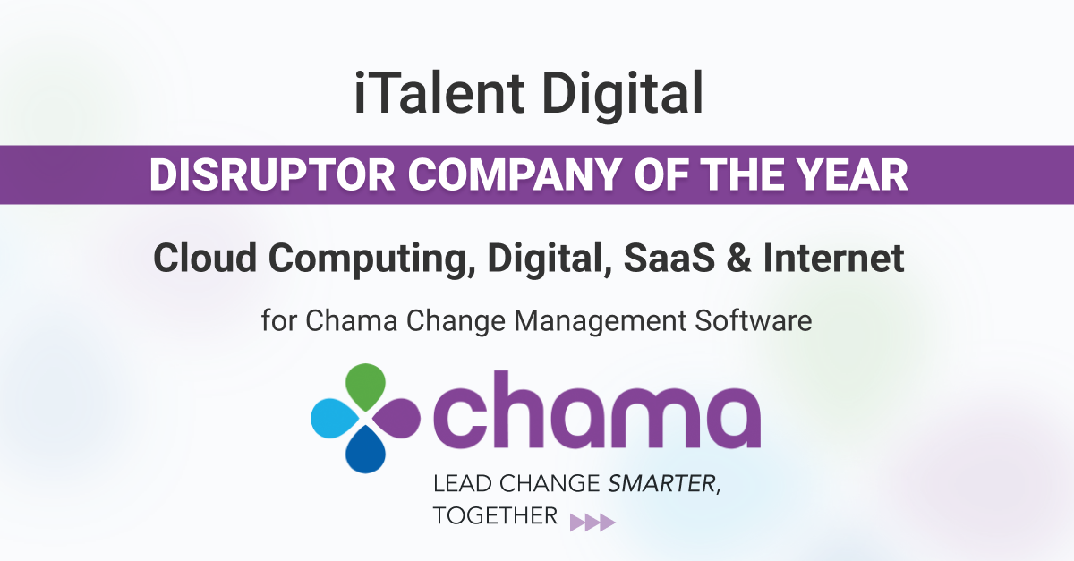 chama_disruptor company of the year_iTalent_Digital